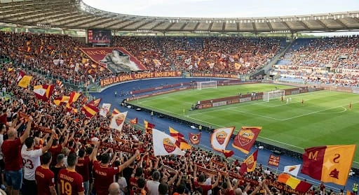 AS Roma vs Genoa at the Stadio Olimpico in Rome, Serie A.