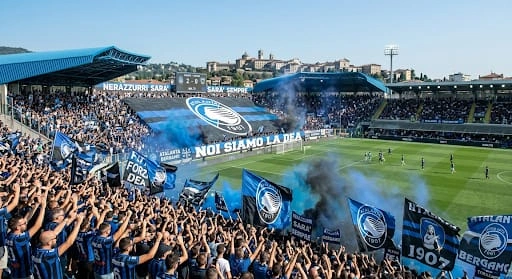 Atalanta vs Cagliari at the Gewiss Stadium, Bergamo, Serie A.